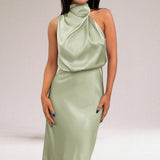 ELARA™ - Elegant Satin Evening Dress
