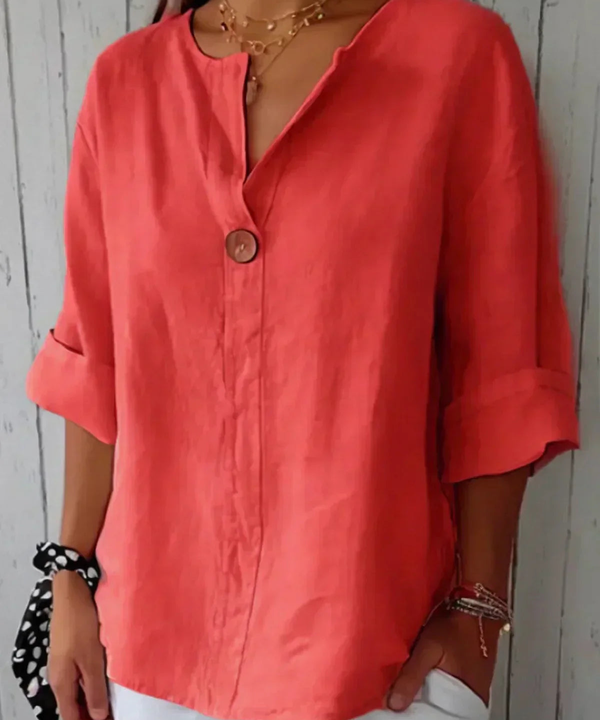 NAYLA™ - Casual V-Neck Blouse