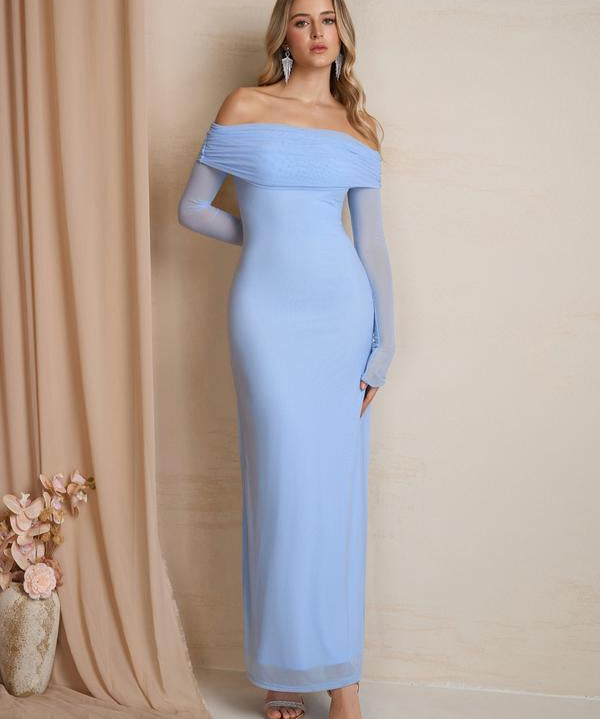 DARCIE™ - Off Shoulder Ruched Sequin Bodycon Evening Gown