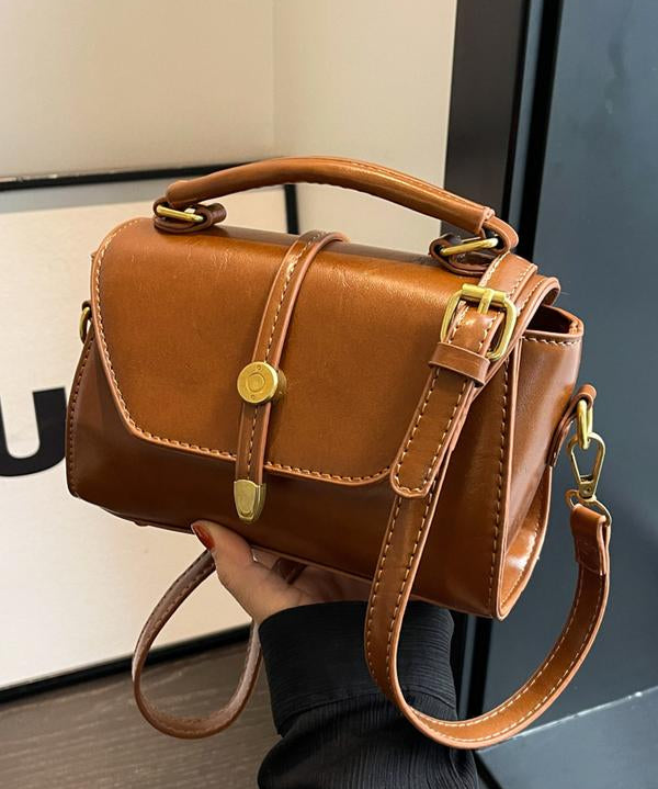 AVANLIE™ - Trendy Contrast Stitching Small Square Shoulder Bag