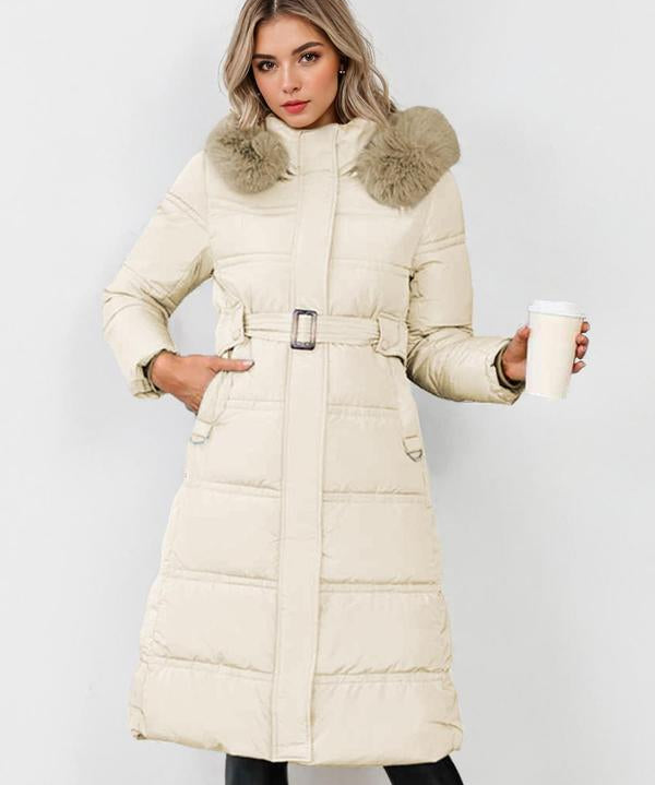 LEYLA™ - Stylish Plush Coat with Waist Tie for Cozy Fall & Winter