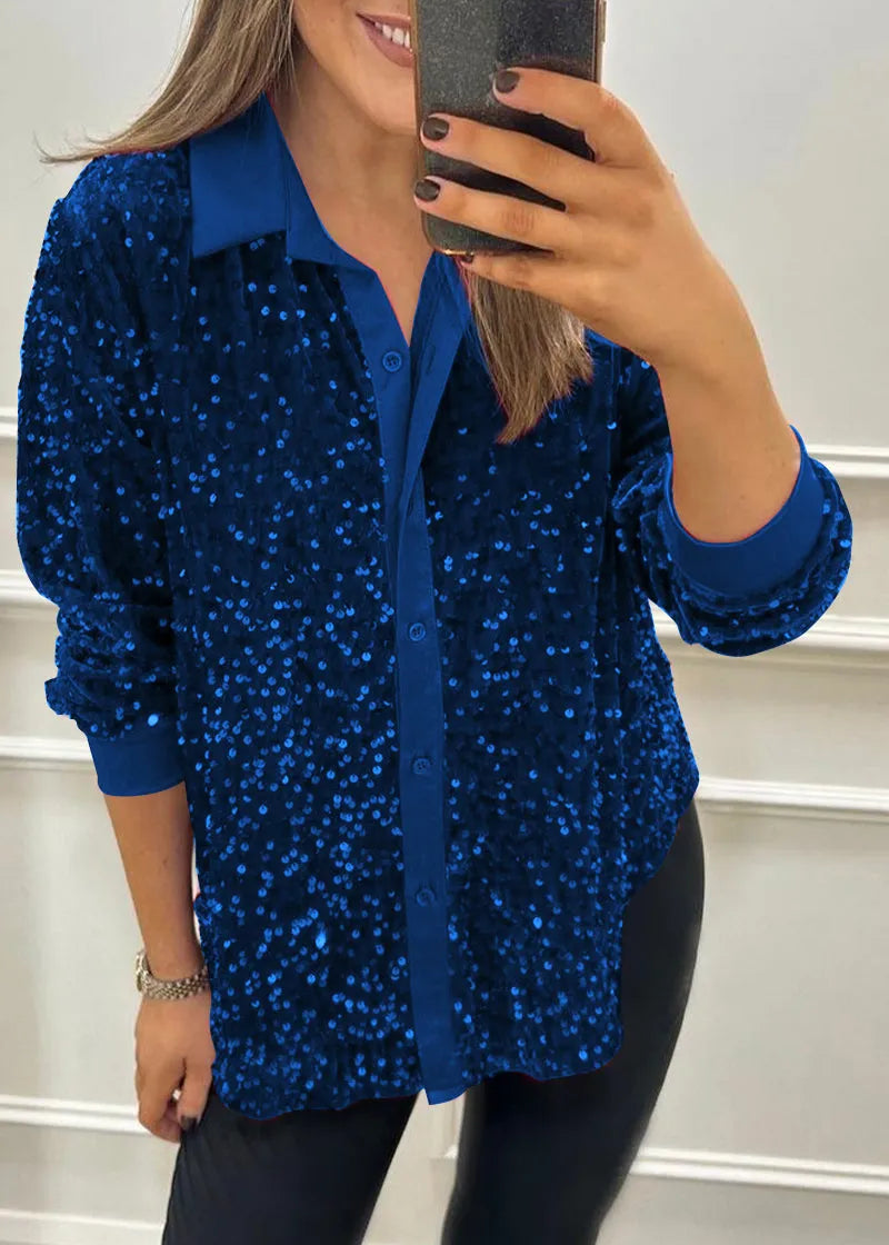 CIARA™ - Shimmer Sequin Shirt