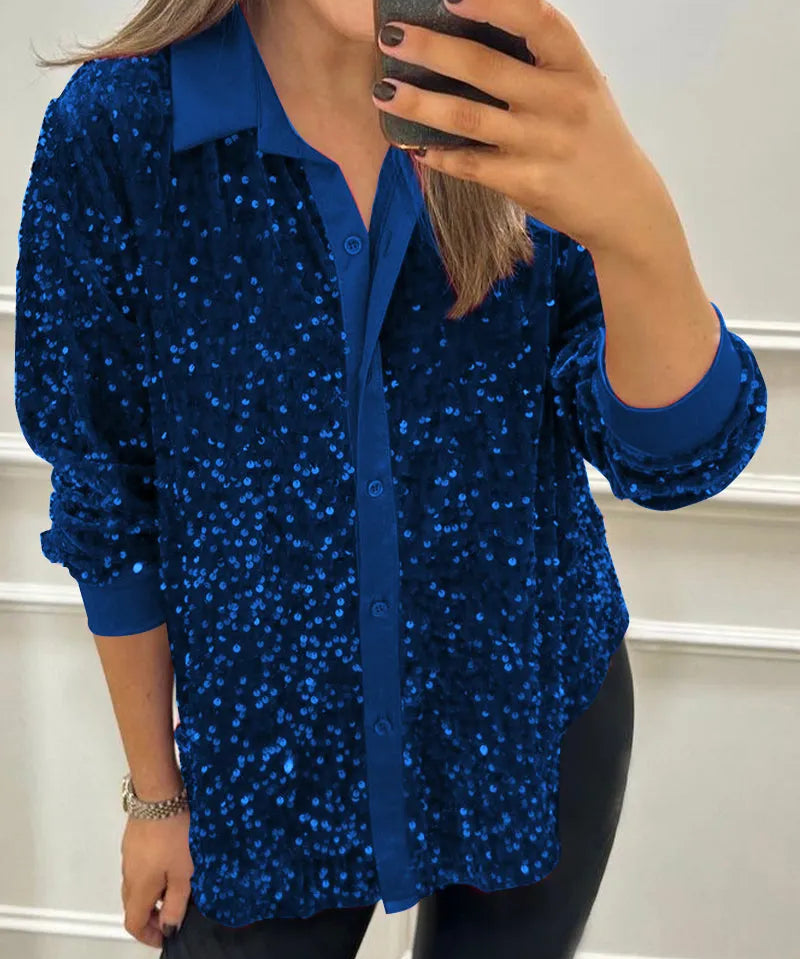 CIARA™ - Shimmer Sequin Shirt