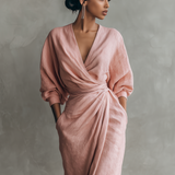 SOFI PURE ELEGANCE V-NECK DRESS