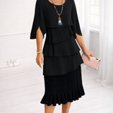 IRIS RUFFLE MIDI DRESS
