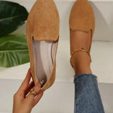 SHERNA™ - Women’s Solid Color Flats Soft Sole Pointed Toe Slip-On Shoes