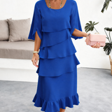 IRIS RUFFLE MIDI DRESS