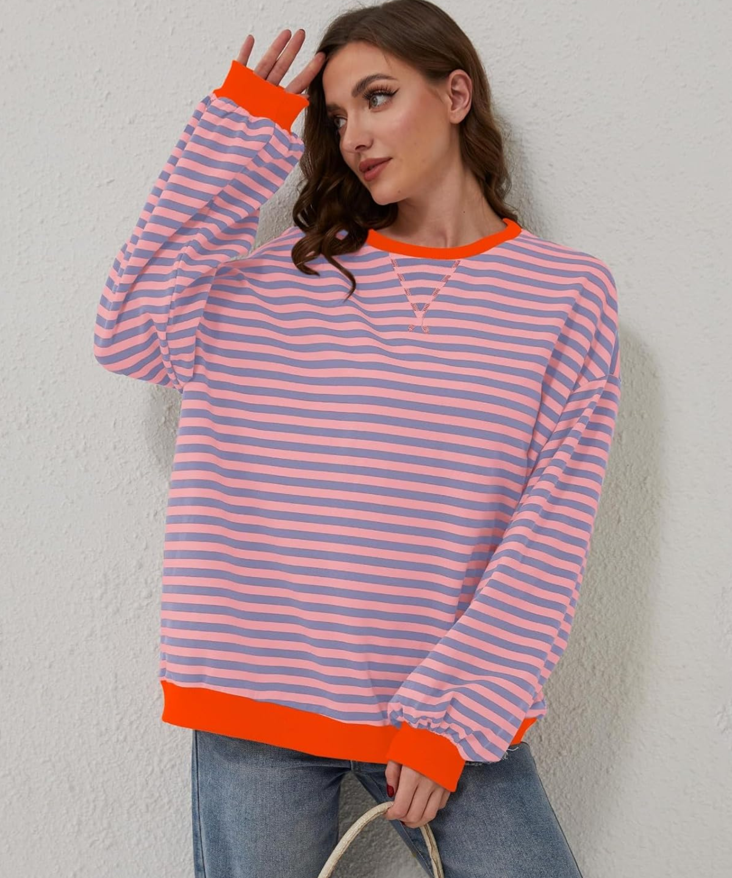 ROXANNE™ - Striped Oversized Sweatshirt