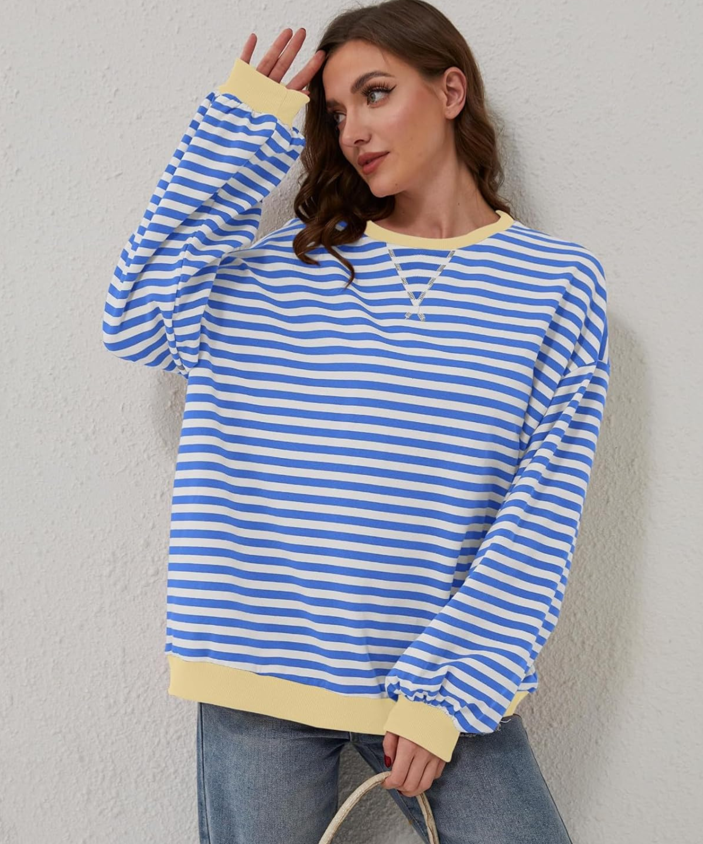 ROXANNE™ - Striped Oversized Sweatshirt