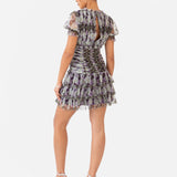 Anaya With Love Recycled Floral Print Short Sleeve Gathered Mini Dress