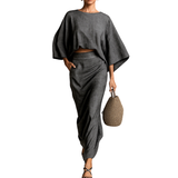 WANDA™ – Stylish Loose-Fit Two-Piece Skirt Set