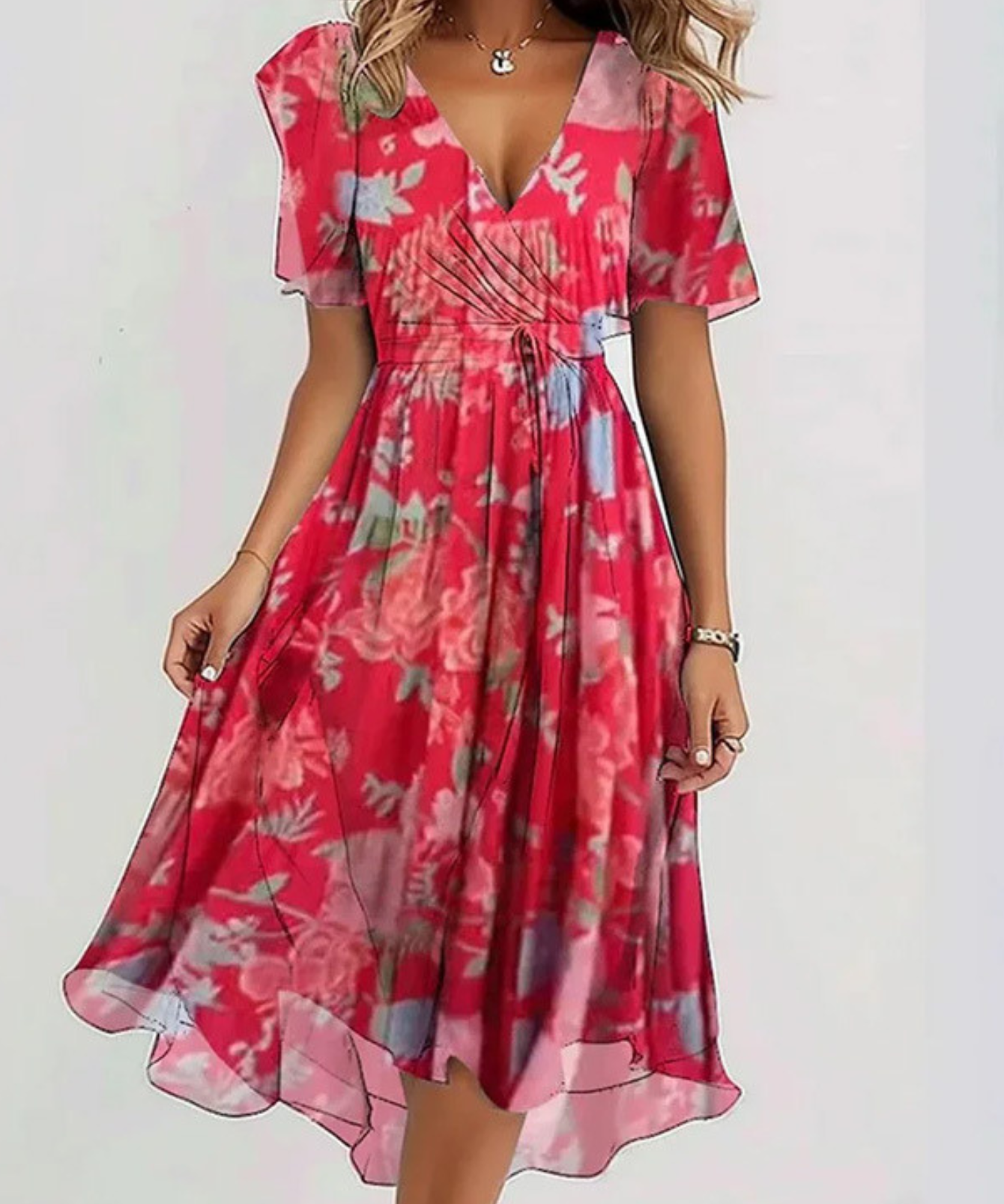 LAVINA™ – Vibrant Boho Midi Dress
