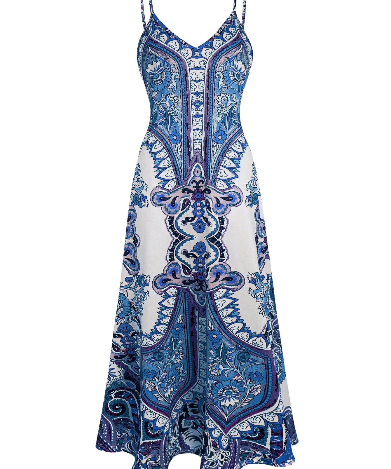 OTTILIE™ – Boho Floral Print Sleeveless Dress