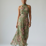 DELILAH HALTER MIDI DRESS