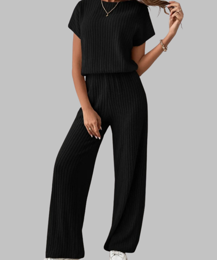MAGGIE™ - Casual Short Sleeve Top and Pants Set