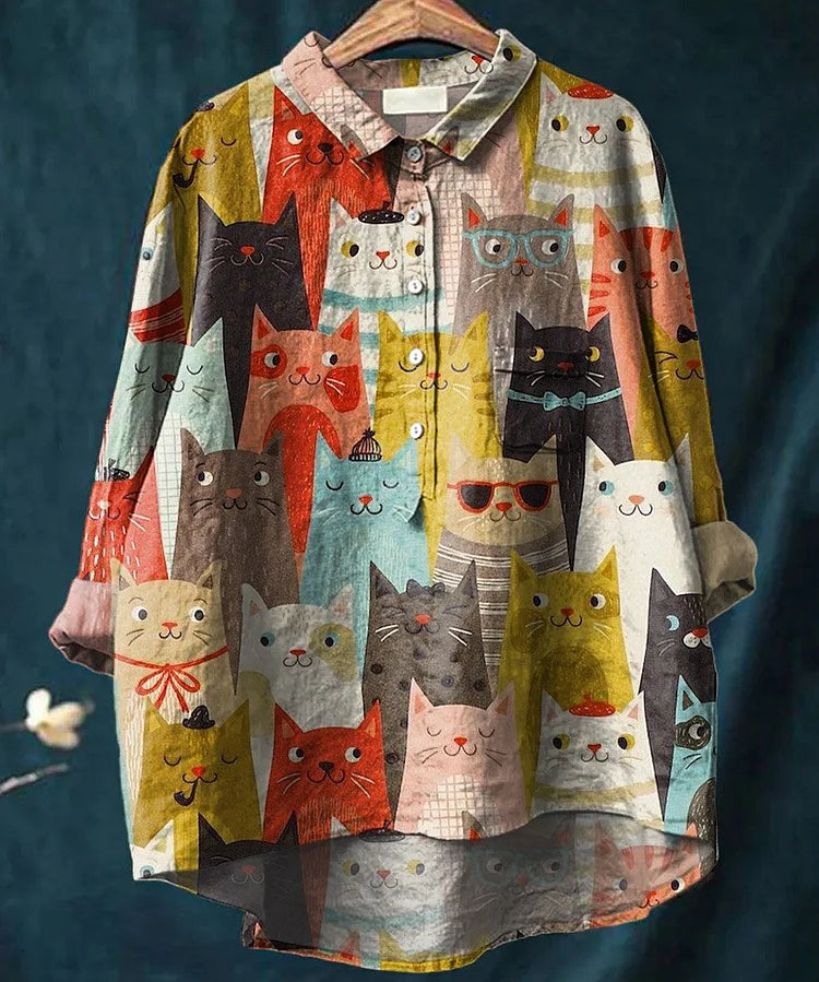 SHEENA™ - Cat Art Shirt