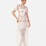 Maya 2 in 1 Floral Embellished Maxi Dress