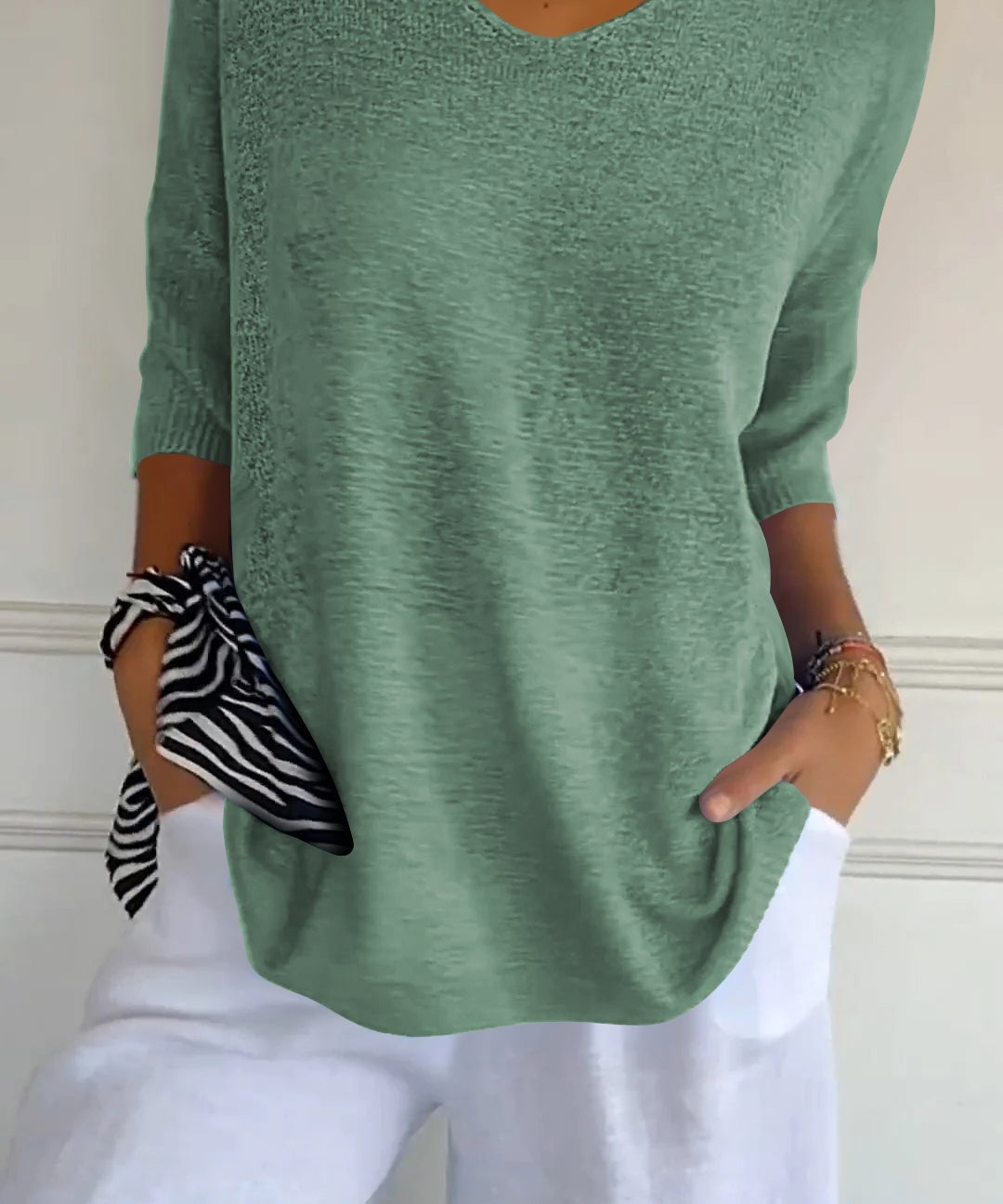 LAUREN™ - Casual V-Neck Top