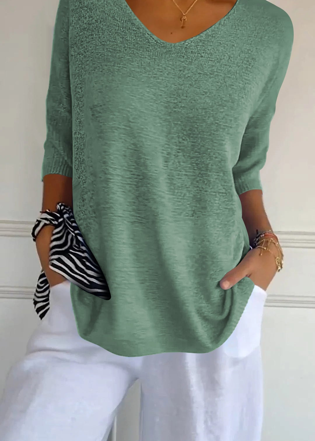 LAUREN™ - Casual V-Neck Top