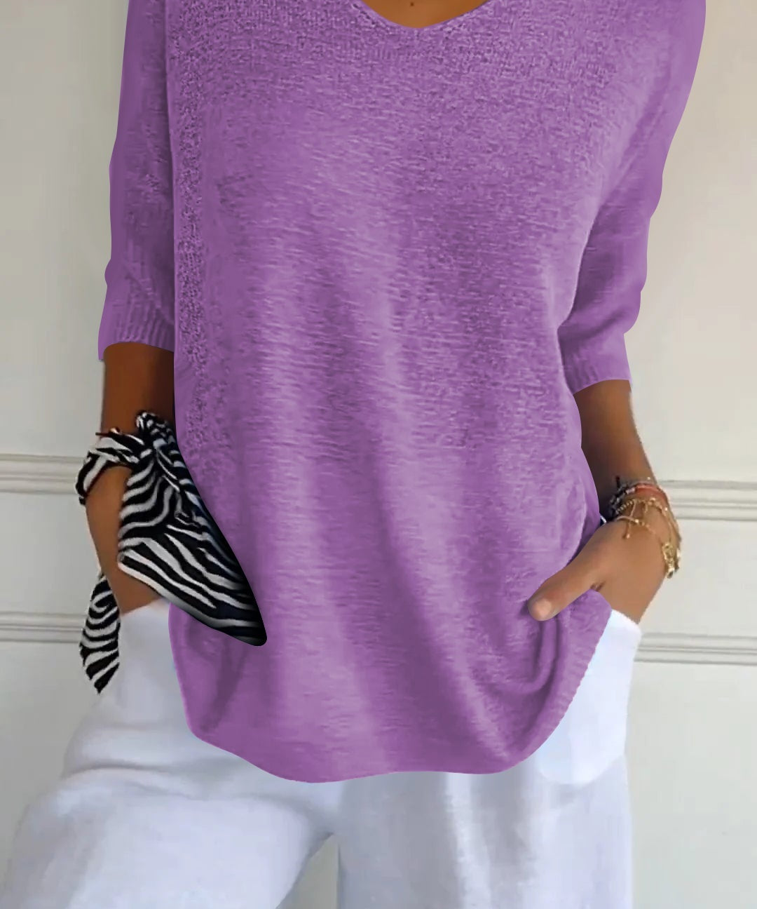 LAUREN™ - Casual V-Neck Top