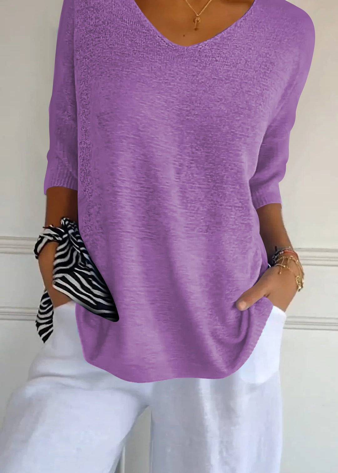 LAUREN™ - Casual V-Neck Top