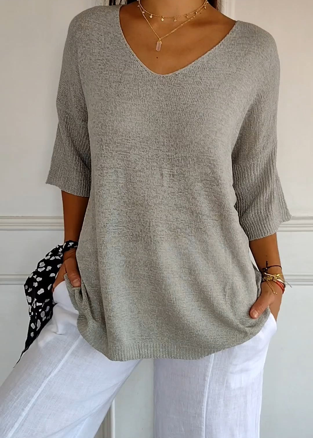LAUREN™ - Casual V-Neck Top
