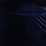 Maya Navy V Neck 3/4 Flute Sleeve Velvet Maxi Dress
