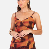 Anaya With Love Recycled Fire Marble Print Cami Shift Maxi Dress