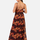 Anaya With Love Recycled Fire Marble Print Cami Shift Maxi Dress