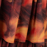 Anaya With Love Recycled Fire Marble Print Halter Neck Tiered Swing Mini Dress
