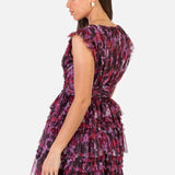 Anaya With Love Recycled Floral Flutter Sleeve Ruffled Mini Dress