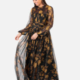 Anaya With Love Recycled Floral Long Sleeve & Gathered Waist Maxi Dress