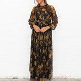 Anaya With Love Recycled Floral Long Sleeve & Gathered Waist Maxi Dress