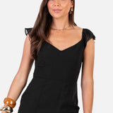 Anaya With Love Recycled Black Ruffle Maxi Dress
