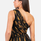Anaya With Love Recycled Floral One Shoulder Tiered Midi Dress