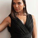 Anaya With Love Recycled Black Sleeveless V Neck Maxi Dress