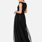 Anaya With Love Recycled Black Sleeveless V Neck Maxi Dress