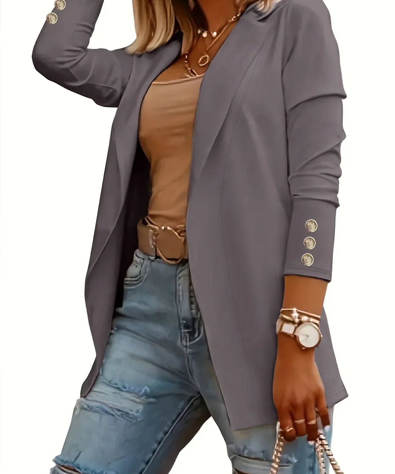 EMMA™ - Chic Open Front Jacket