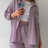VERA™ – Modern Button-Up Shorts Set