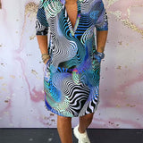 MARI™ - Colorful V-Neck Dress