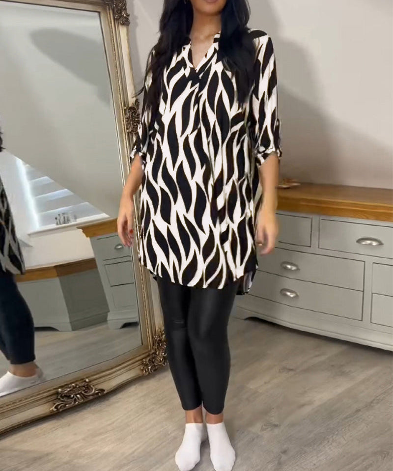 ALEXANDRA™ - Printed Loose-Fit Top