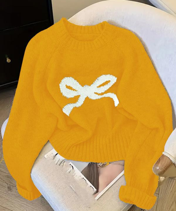 GRACIE™ - Elegant Bow Knit Sweater for Fall & Winter Fashion