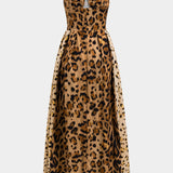 BIANCA™ - Bold Leopard Print Midi Dress