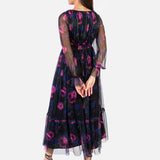 Anaya With Love Recycled Floral Print Faux Wrap Long Sleeve Midaxi Dress