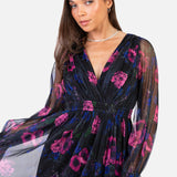 Anaya With Love Recycled Floral Print Faux Wrap Long Sleeve Midaxi Dress