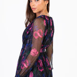 Anaya With Love Recycled Floral Print Faux Wrap Long Sleeve Midaxi Dress