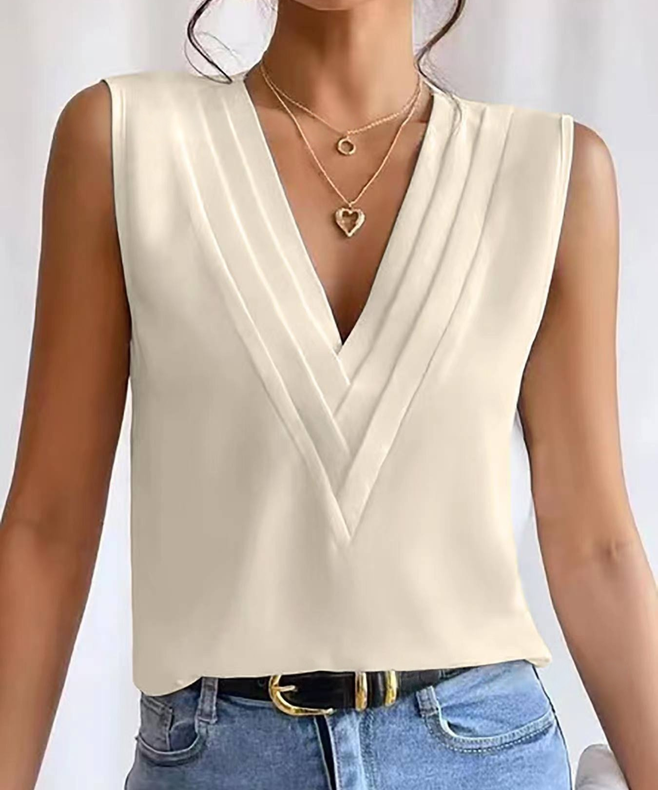 JADE™ - Lightweight Sleeveless V-Neck Top