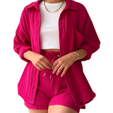 VERA™ – Modern Button-Up Shorts Set