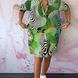MARI™ - Colorful V-Neck Dress