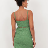 Maya Green Lace Cami Midi Dress